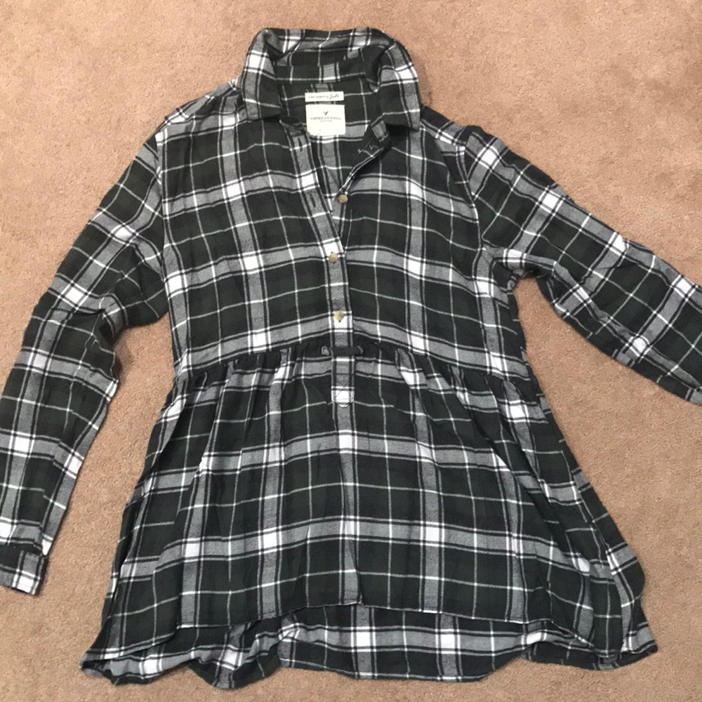 Flannel/peplum top